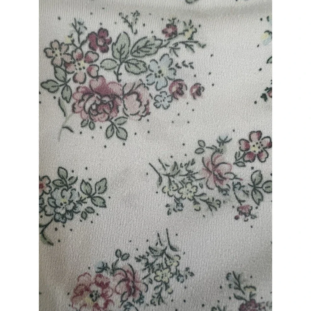 LAURA ASHLEY Pink Floral Pajamas Pj Set Cottage Core Cute Sleepwear soft 6